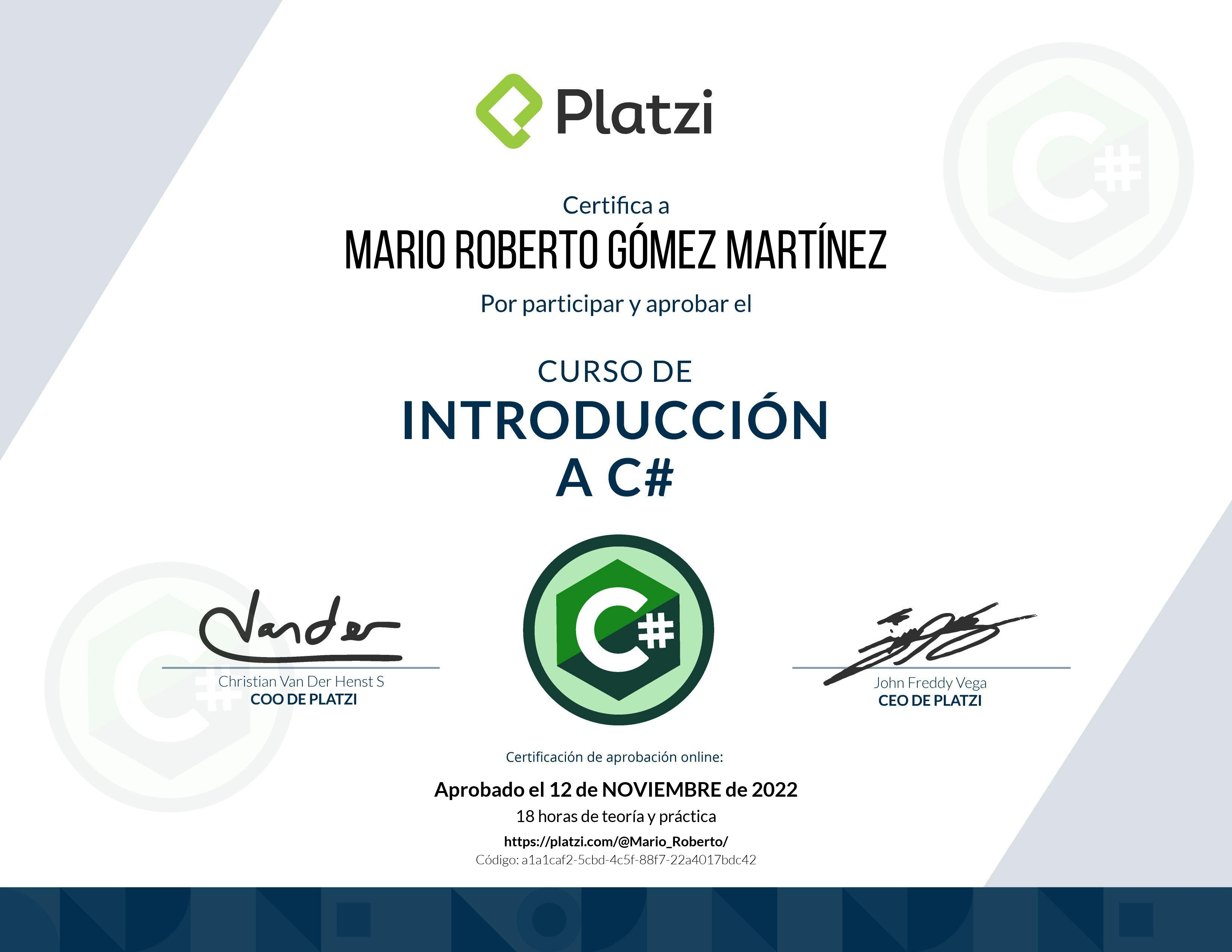 Diploma C Sharp Introduccion