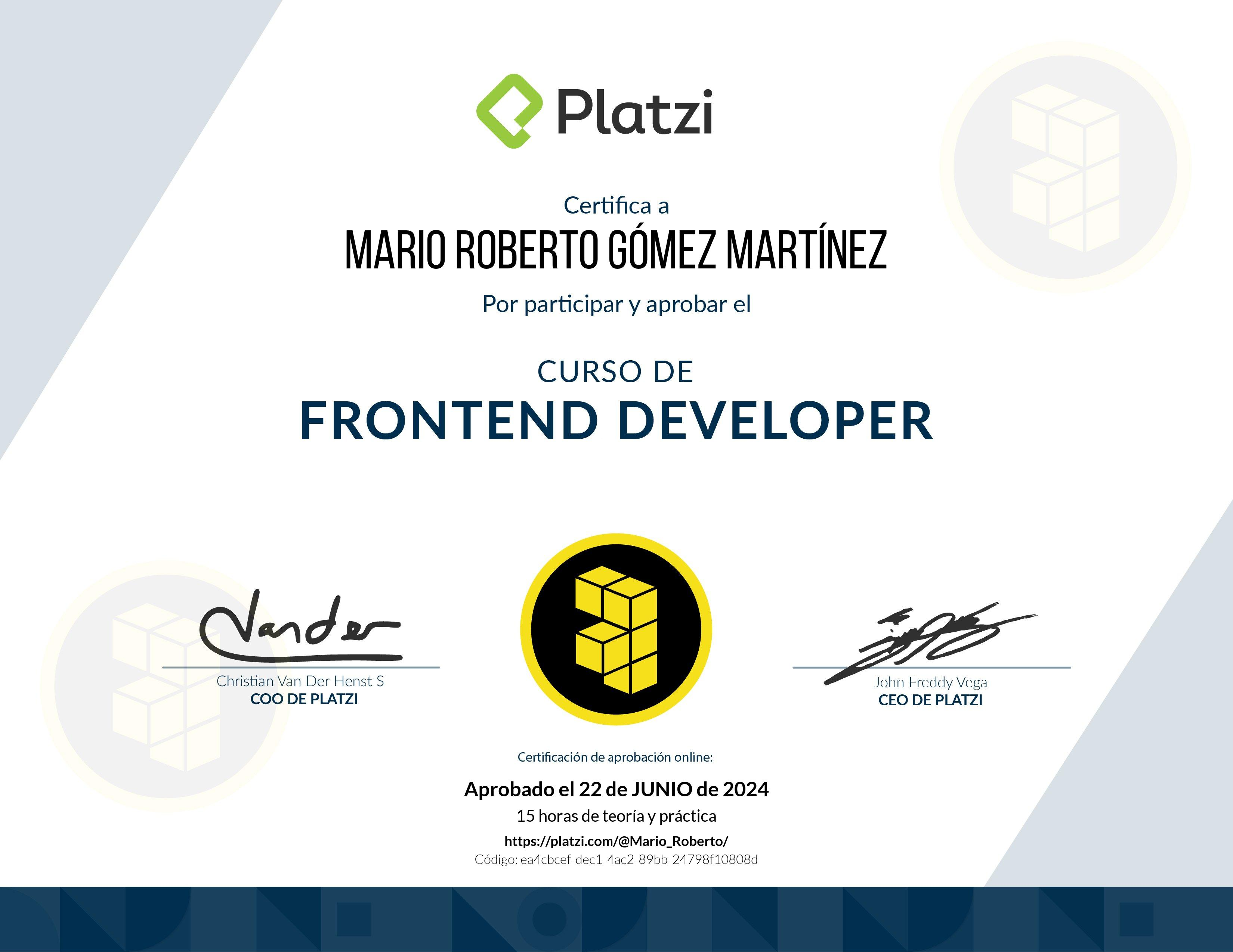 Diploma FrontEnd Developer